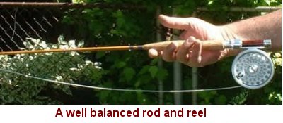 Well balanced rod and reel